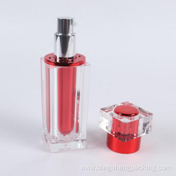 Acrylic Pakaging 120ml Square Plastic Bottle